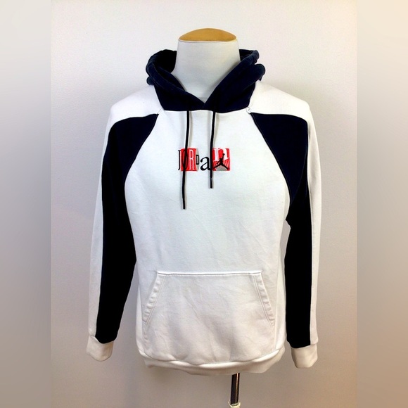 Nike Air Jordan Legacy Flight Nostalgia AJ 9 White Men's Hoodie, sz MD - Picture 1 of 15